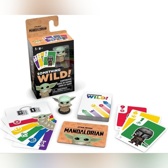 Funko Star Wars: The Mandalorian Something Wild! Card Game w/ Grogu Pocket Pop! - Picture 2 of 2